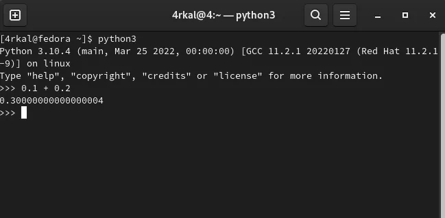 0.1+0.2 in python